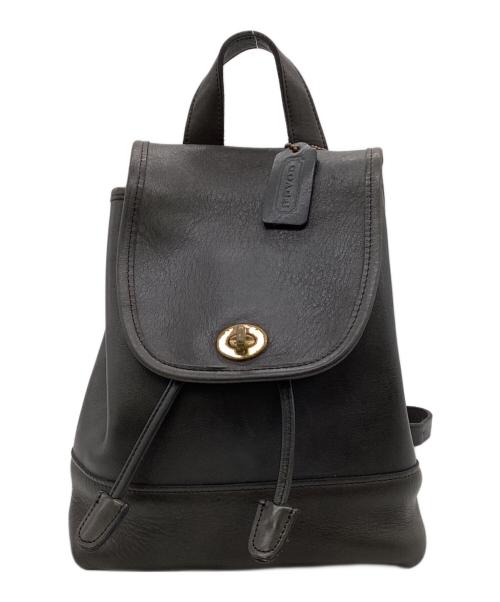 COACH（コーチ）COACH (コーチ) レザーリュック ブラックの古着・服飾アイテム