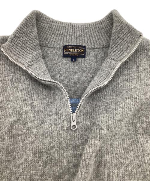 FREDY&GLOSTER（フレディ アンド グロスター）FREDY&GLOSTER (フレディ アンド グロスター) PENDLETON (ペンドルトン) 別注プルオーバーハーフジップニット グレー サイズ:Lの古着・服飾アイテム