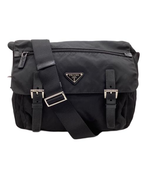 PRADA（プラダ）PRADA (プラダ) メッセンジャーバッグ ブラックの古着・服飾アイテム