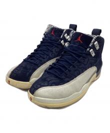 NIKE（ナイキ）の古着「Air Jordan 12 Retro PRM（エアジョーダン 12 レトロ PRM）」｜ネイビー×ホワイト