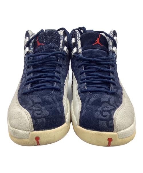NIKE（ナイキ）NIKE (ナイキ) Air Jordan 12 Retro PRM（エアジョーダン 12 レトロ PRM） ネイビー×ホワイト サイズ:US7.5の古着・服飾アイテム