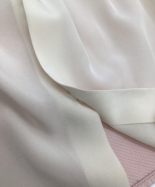 MIU MIU（ミュウミュウ）MIU MIU (ミュウミュウ) 半袖ブラウス ピンク×ベージュ サイズ:38の古着・服飾アイテム