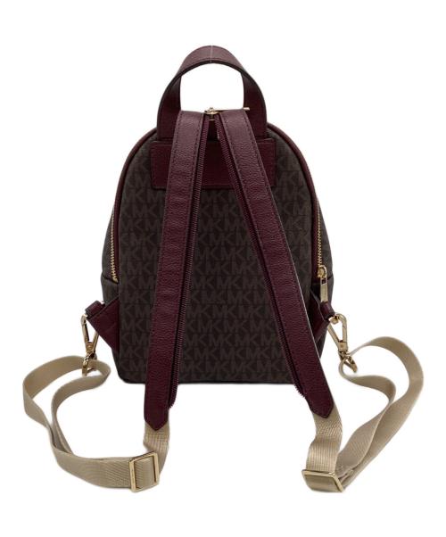 MICHAEL KORS（マイケル・コース）MICHAEL KORS (マイケル・コース) ERIN SM CONV BACKPACK（エリン スモール コンパーチブル バックパック） ブラウン×レッドの古着・服飾アイテム
