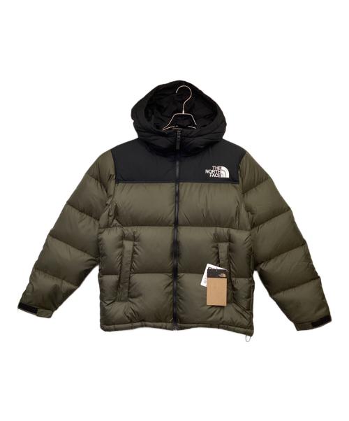 THE NORTH FACE（ザ ノース フェイス）THE NORTH FACE (ザ ノース フェイス) NUPTSE HOODIE（ヌプシ フーディー）ダウンジャケット ブラック×カーキ サイズ:Mの古着・服飾アイテム