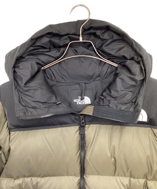 THE NORTH FACE（ザ ノース フェイス）THE NORTH FACE (ザ ノース フェイス) NUPTSE HOODIE（ヌプシ フーディー）ダウンジャケット ブラック×カーキ サイズ:Mの古着・服飾アイテム