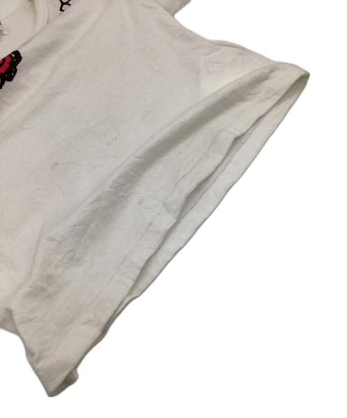COMME des GARCONS GIRL（コムデギャルソンガール）COMME des GARCONS GIRL (コムデギャルソンガール) ラインストーン 半袖Tシャツ ホワイト サイズ:Mの古着・服飾アイテム