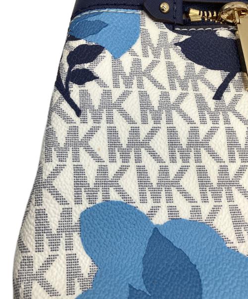 MICHAEL KORS（マイケル・コース）MICHAEL KORS (マイケル・コース) ハイリー ミディアム サッチェル 2WAYバッグ ブルー×ホワイトの古着・服飾アイテム