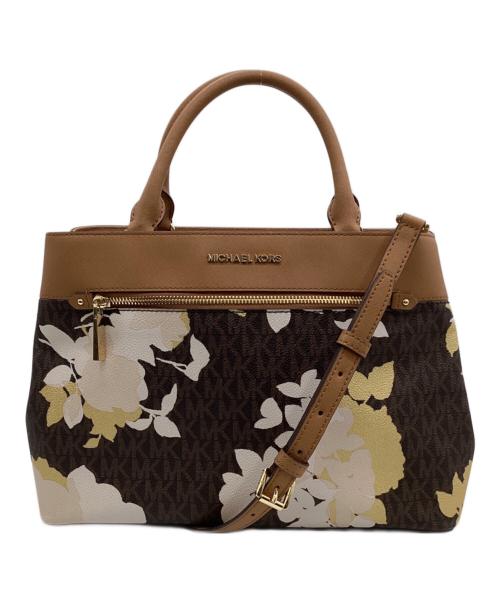 MICHAEL KORS（マイケル・コース）MICHAEL KORS (マイケル・コース) ハイリー ミディアム サッチェル 2WAYバッグ ブラウンの古着・服飾アイテム