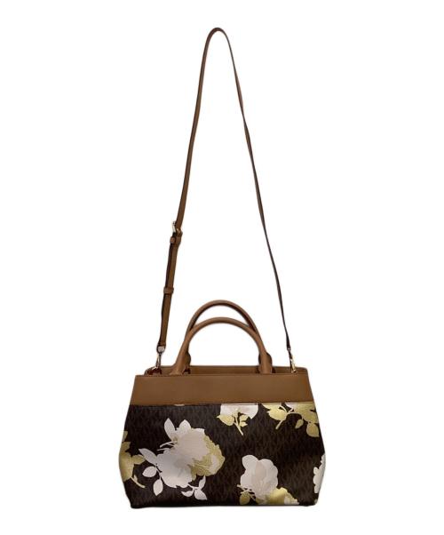 MICHAEL KORS（マイケル・コース）MICHAEL KORS (マイケル・コース) ハイリー ミディアム サッチェル 2WAYバッグ ブラウンの古着・服飾アイテム