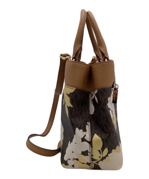 MICHAEL KORS（マイケル・コース）MICHAEL KORS (マイケル・コース) ハイリー ミディアム サッチェル 2WAYバッグ ブラウンの古着・服飾アイテム
