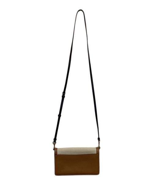 COACH（コーチ）COACH (コーチ) ショルダーウォレット アイボリー×ブラウンの古着・服飾アイテム