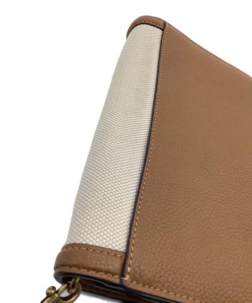 COACH（コーチ）COACH (コーチ) ショルダーウォレット アイボリー×ブラウンの古着・服飾アイテム