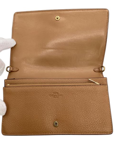 COACH（コーチ）COACH (コーチ) ショルダーウォレット アイボリー×ブラウンの古着・服飾アイテム