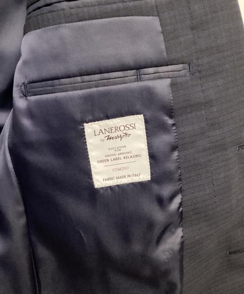 green label relaxing（グリーンレーベルリラクシング）green label relaxing (グリーンレーベルリラクシング) LANE チェック 2B セットアップ ネイビー サイズ:ジャケット50 パンツ88の古着・服飾アイテム