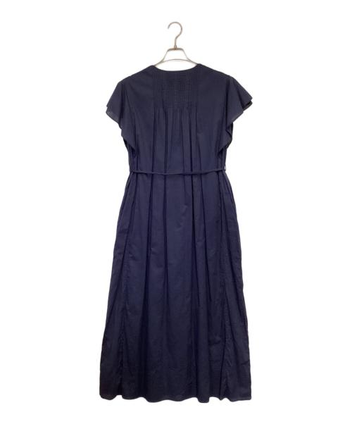 ne quittez pas（ヌキテパ）ne quittez pas (ヌキテパ) Cotton Voile Pin Tuck Dress（コットン ボイル ピンタック ドレス） ネイビー サイズ:Mの古着・服飾アイテム