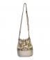 Kate Spade (ケイトスペード) スペードフラワーモノグラムラフィアグラマシーミディアムバケットバッグ ベージュ：8000円