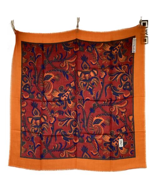 Yves Saint Laurent（イヴサンローラン）Yves Saint Laurent (イヴサンローラン) ウールスカーフ オレンジの古着・服飾アイテム