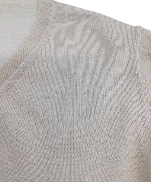 PRADA（プラダ）PRADA (プラダ) ハイゲージ Vネックニット ベージュ サイズ:36の古着・服飾アイテム