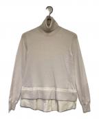 MONCLERモンクレール）の古着「MAGLIONE TRICOT CICLISTA（マッリオーネ トリコット チクリスタ）ニット」｜ベージュ