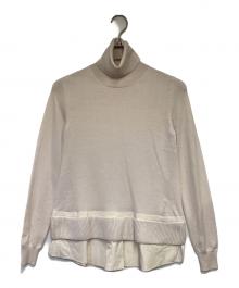 MONCLER（モンクレール）の古着「MAGLIONE TRICOT CICLISTA（マッリオーネ トリコット チクリスタ）ニット」｜アイボリー