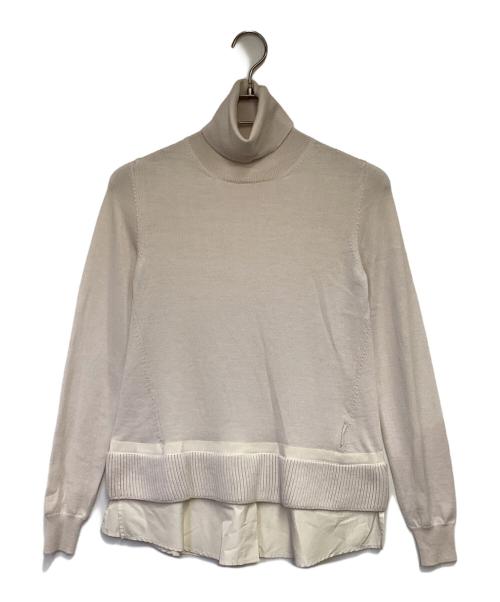 MONCLER（モンクレール）MONCLER (モンクレール) MAGLIONE TRICOT CICLISTA（マッリオーネ トリコット チクリスタ）ニット アイボリー サイズ:XSの古着・服飾アイテム