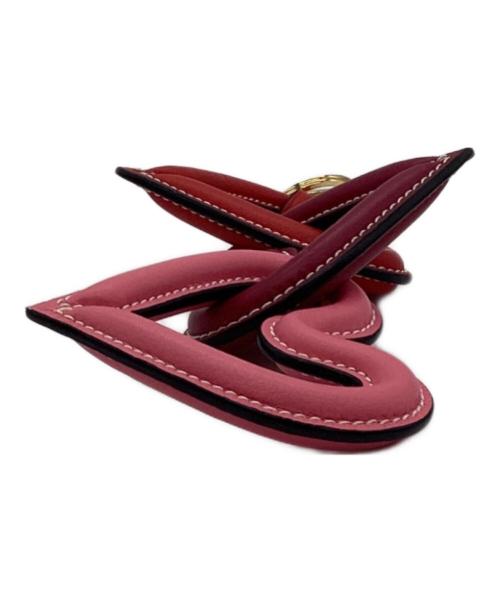 LOEWE（ロエベ）LOEWE (ロエベ) トリプルハート チャーム キーリング ピンクの古着・服飾アイテム