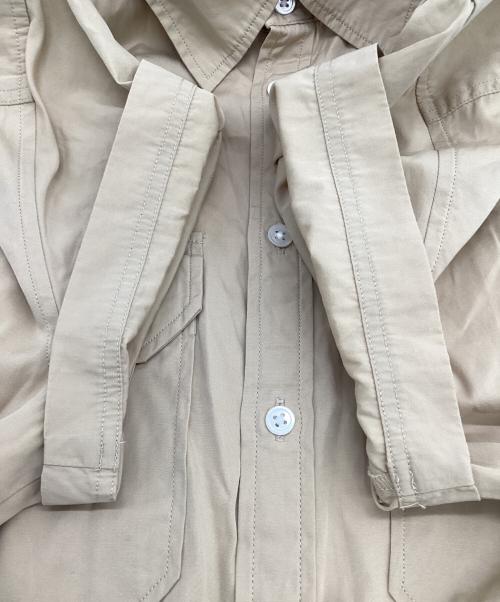 POLO RALPH LAUREN（ポロ・ラルフローレン）POLO RALPH LAUREN (ポロ・ラルフローレン) ティアードシャツコットンドレス ベージュ サイズ:6の古着・服飾アイテム