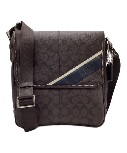 COACH（コーチ）COACH (コーチ) シグネチャー ショルダーバッグ ブラウンの古着・服飾アイテム