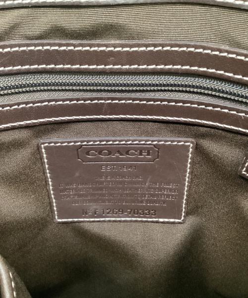 COACH（コーチ）COACH (コーチ) シグネチャー ショルダーバッグ ブラウンの古着・服飾アイテム