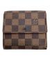 LOUIS VUITTON (ルイ ヴィトン) ダミエ ポルトフォイユ・エリーズ 財布 ブラウン：5000円