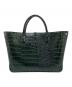 LONGCHAMP (ロンシャン) クロコ型押し ハンドバッグ グリーン：10000円