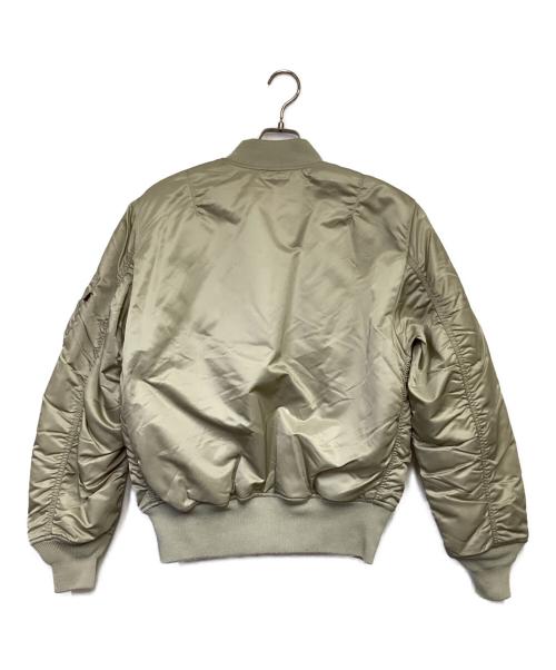 ALPHA INDUSTRIES（アルファインダストリーズ）ALPHA INDUSTRIES (アルファインダストリーズ) MA-1 FLIGHT JACKET（MA-1 フライトジャケット） ベージュ×オレンジ サイズ:Mの古着・服飾アイテム