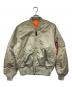 ALPHA INDUSTRIES（アルファインダストリーズ）の古着「MA-1 FLIGHT JACKET（MA-1 フライトジャケット）」｜ベージュ×オレンジ