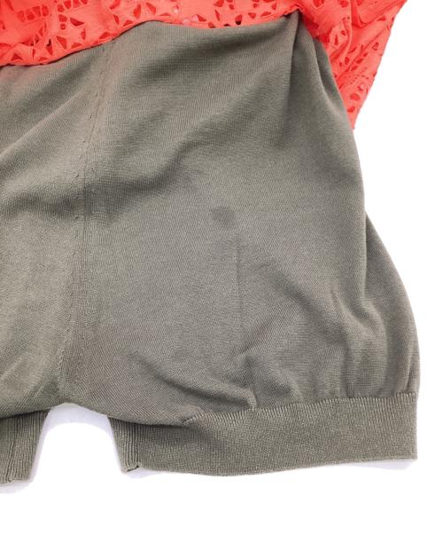sacai（サカイ）sacai (サカイ) 星柄レースコットンスカート オレンジ サイズ:2の古着・服飾アイテム