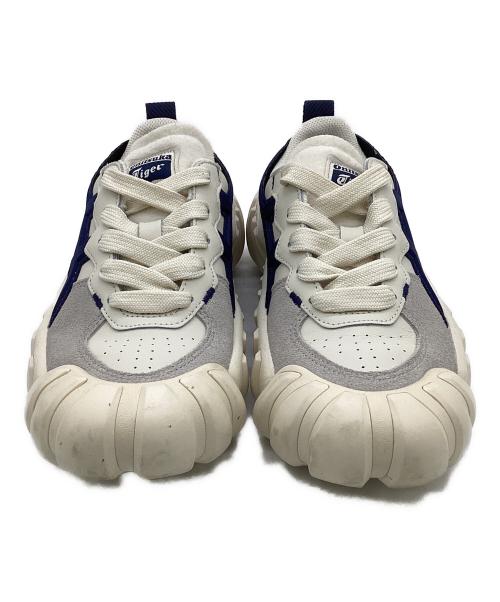 Onitsuka Tiger（オニツカタイガー）Onitsuka Tiger (オニツカタイガー) DENTIGRE LS スニーカー アイボリー×ネイビー サイズ:25㎝の古着・服飾アイテム