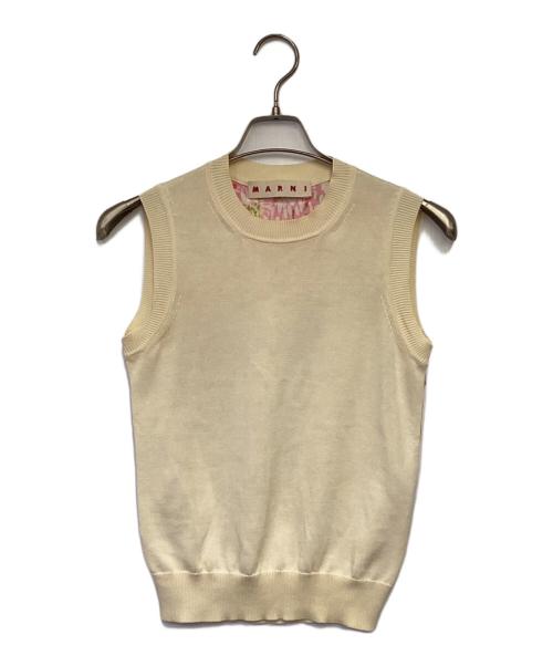 MARNI（マルニ）MARNI (マルニ) ノースリーブニット ベージュ サイズ:36の古着・服飾アイテム