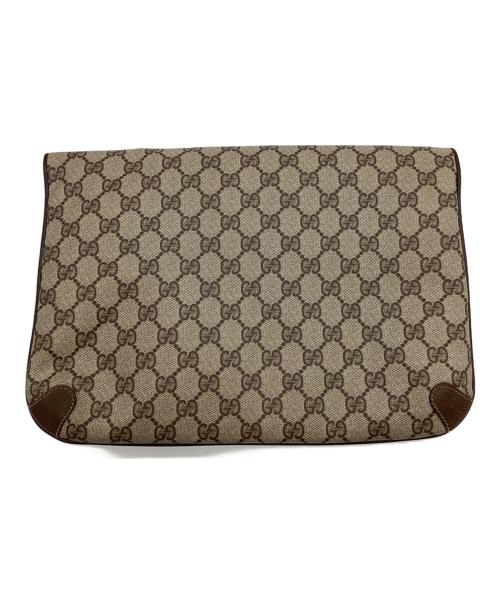 GUCCI（グッチ）GUCCI (グッチ) GGスプリーム クラッチバッグ ベージュの古着・服飾アイテム