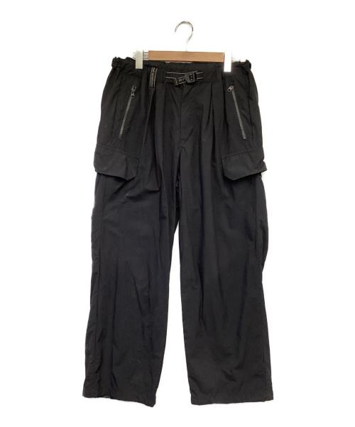 and wander（アンドワンダー）and wander (アンドワンダー) twill pants（ツイル パンツ） ブラック サイズ:Lの古着・服飾アイテム