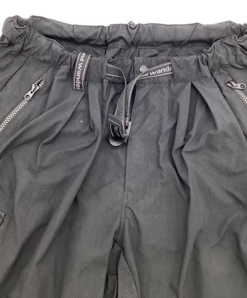 and wander（アンドワンダー）and wander (アンドワンダー) twill pants（ツイル パンツ） ブラック サイズ:Lの古着・服飾アイテム