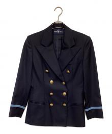 RALPH LAUREN（ラルフローレン）の古着「金釦ダブルテーラードジャケット」｜ネイビー