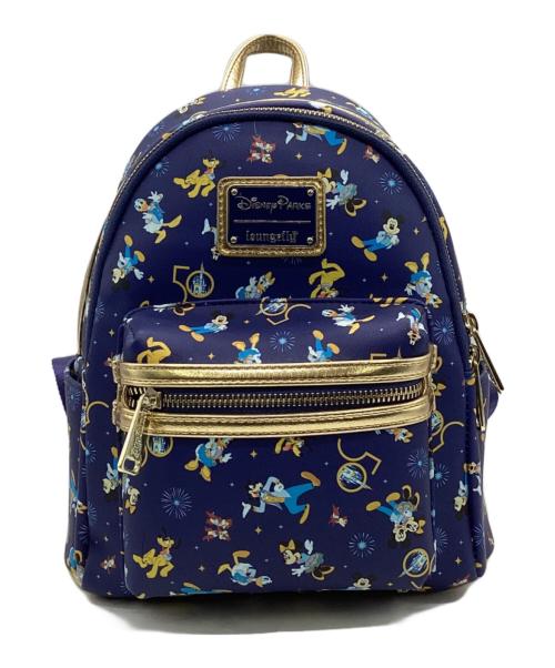 Disney PARKS（ディズニーパーク）Disney PARKS (ディズニーパーク) loungefly（ラウンジフライ）ミニバックパック ブルーの古着・服飾アイテム