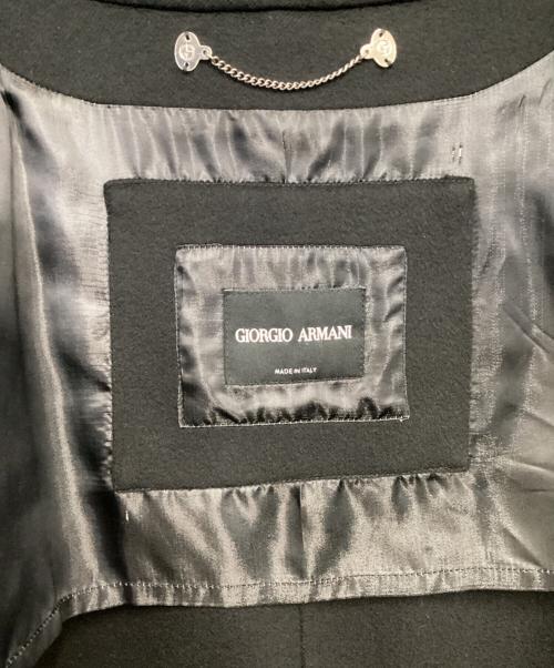 GIORGIO ARMANI（ジョルジョアルマーニ）GIORGIO ARMANI (ジョルジョアルマーニ) カシミヤコート ブラック サイズ:56の古着・服飾アイテム