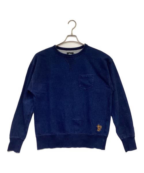 stussy（ステューシー）stussy (ステューシー) Indigo Classic Crew（インディゴ クラシック クルー）スウェット インディゴ サイズ:Lの古着・服飾アイテム