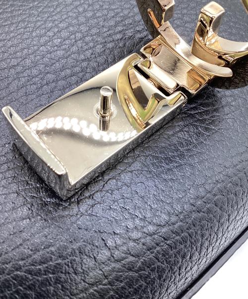 GUCCI（グッチ）GUCCI (グッチ) インターロッキングG チェーンショルダーバッグ ブラックの古着・服飾アイテム