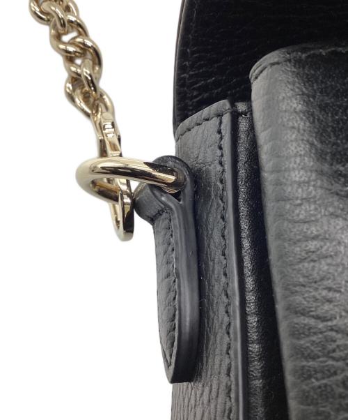 GUCCI（グッチ）GUCCI (グッチ) インターロッキングG チェーンショルダーバッグ ブラックの古着・服飾アイテム