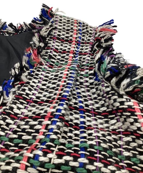 sacai（サカイ）sacai (サカイ) ツイードフリンジニットベスト マルチカラー サイズ:2の古着・服飾アイテム