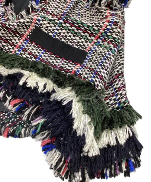 sacai（サカイ）sacai (サカイ) ツイードフリンジニットベスト マルチカラー サイズ:2の古着・服飾アイテム