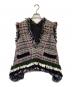 sacai（サカイ）の古着「ツイードフリンジニットベスト」｜マルチカラー