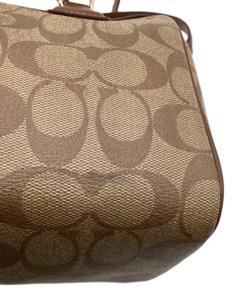 COACH（コーチ）COACH (コーチ) シグネチャー 2WAYショルダーバッグ ベージュ×ブラウンの古着・服飾アイテム