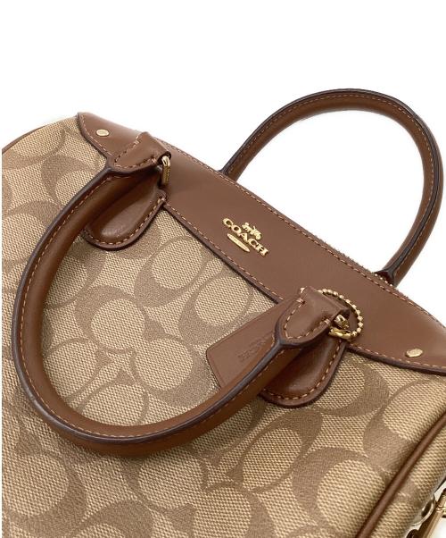 COACH（コーチ）COACH (コーチ) シグネチャー 2WAYショルダーバッグ ベージュ×ブラウンの古着・服飾アイテム